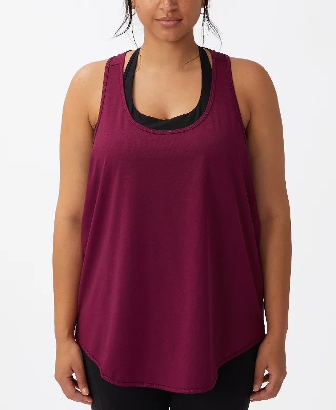 Trendy Plus Size Active Training Tank Top pastel tank top