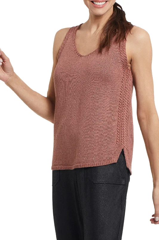 Tribal Knit Tank Top 7348O-4338-0011 Brandy cozy tank top