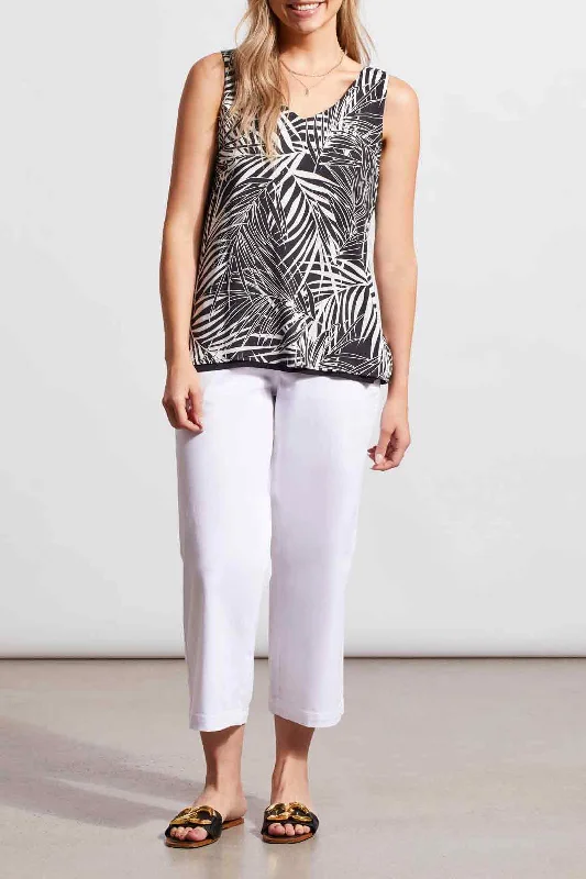 Tribal Reversible Woven Tank 7265O-1434-1356 Black/White turquoise tank top