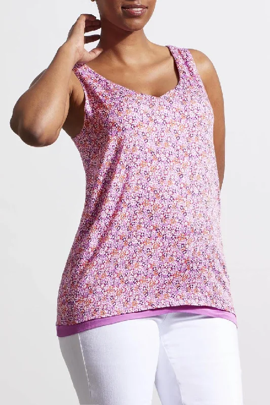 Tribal Reversible Woven Tank 7265O-1434-3058 Mauve Lush lightweight tank top