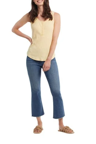 Tribal Tank w/ Snap Tape 7339O-4582-2864 Banana Cream stretchy tank top