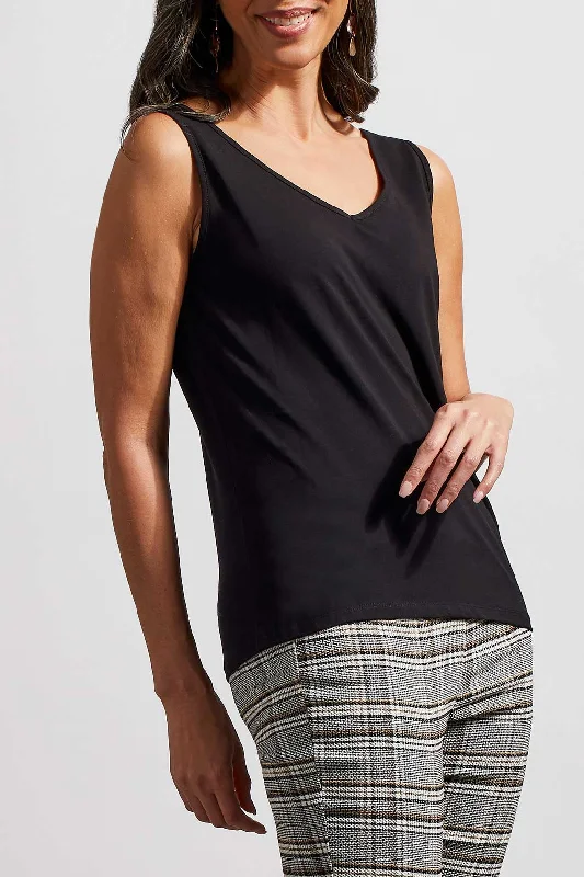 Tribal Wear 2 Ways Camisole Tank 4820O-3934-0002 Black boho tank top