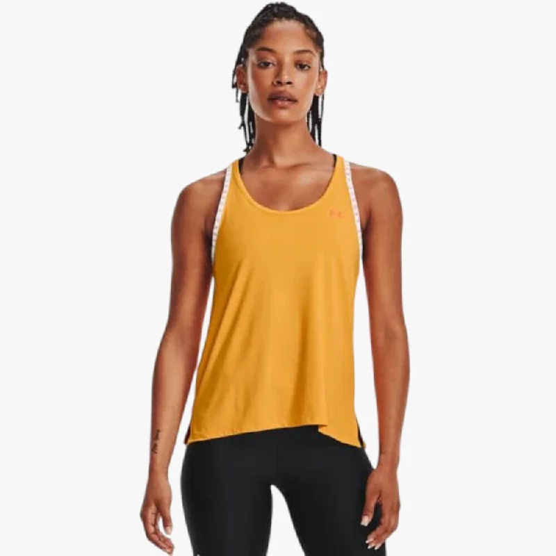 Under Armour Ladies Knockout Tank Top 782 Orange high neck tank