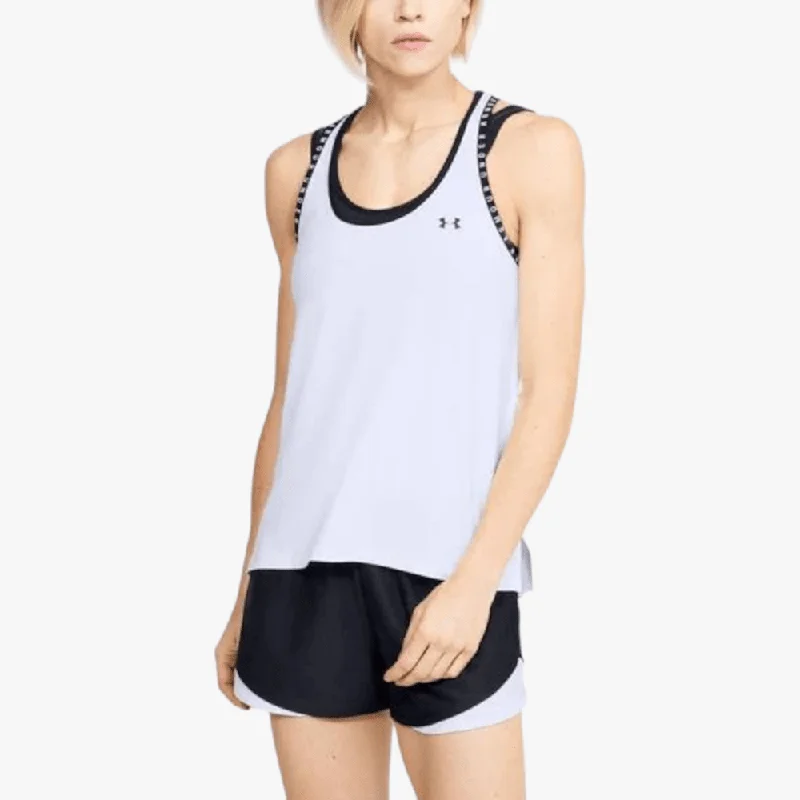 Under Armour Womens Knockout Tank Top 100 White lace tank top