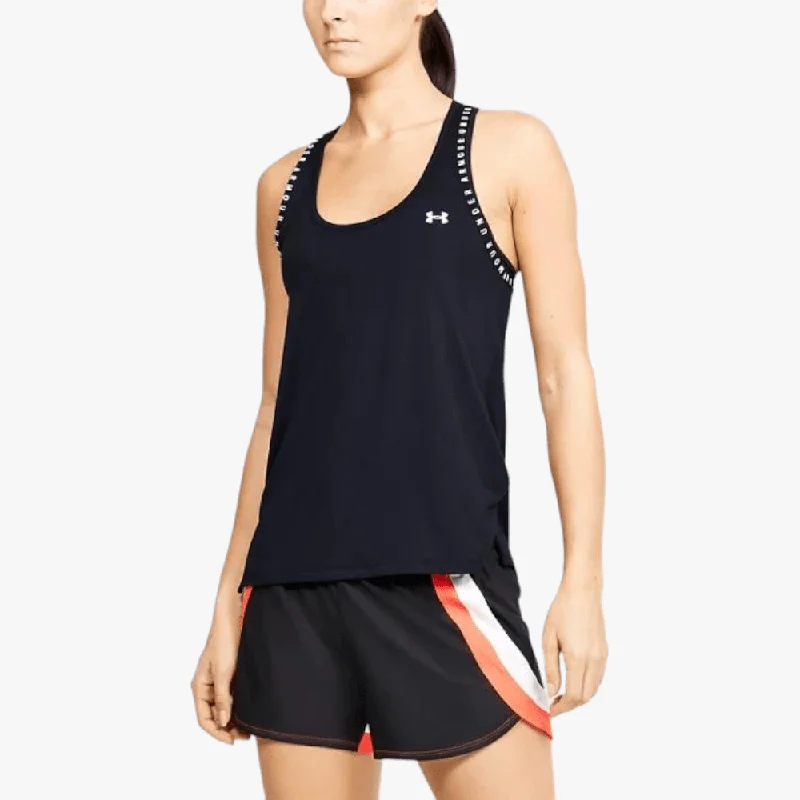 Under Armour Womens Knockout Tank Top Black 001 Black teal tank top