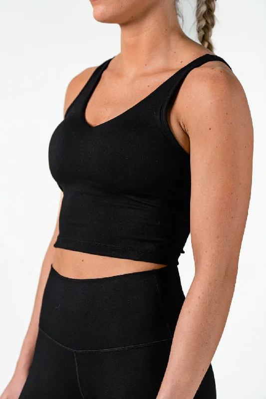 Illuminate V Neck Tank mesh tank top
