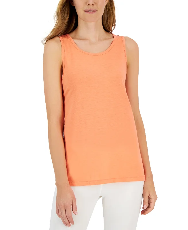 Women's Mesh-Back Tank Top rhinestone tank top