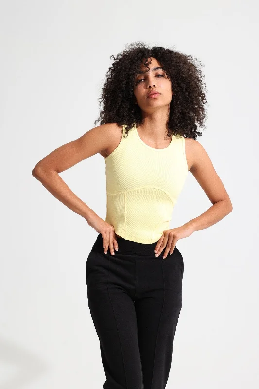 Yellow Coretank Top black tank top