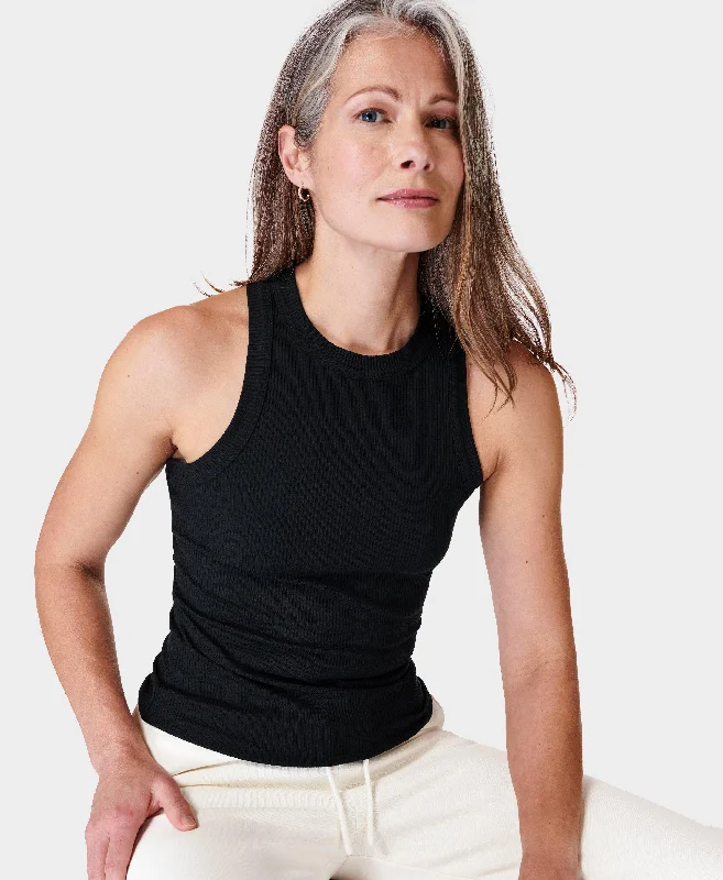 Harper Racer Tank Top Sb9700 Black flowy tank top