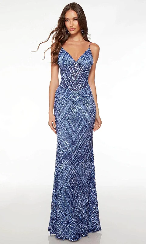 Alyce Paris 61609 - Spaghetti Strap Beaded Prom Gown