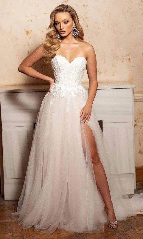 Alyce Paris 61723 - Strapless Lace Applique Prom Gown