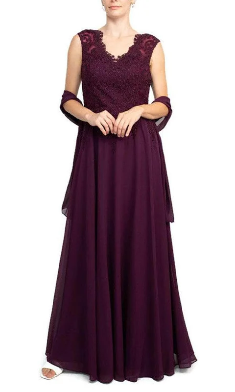 Cachet 60178 - Embroidered Cap Sleeve A-line Dress
