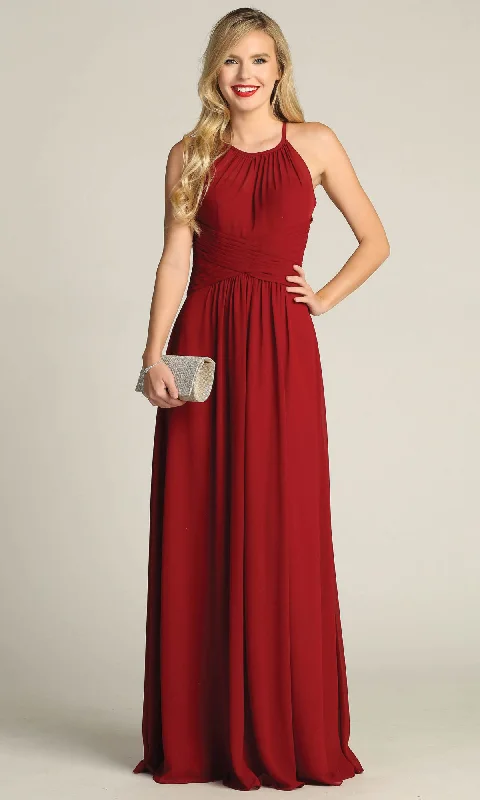 High-Neck Long A-LIne Prom Dress: Chicas C5150