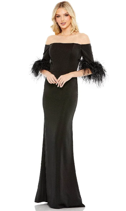 Ieena Duggal 11441 - Fringed Sheath Evening Gown