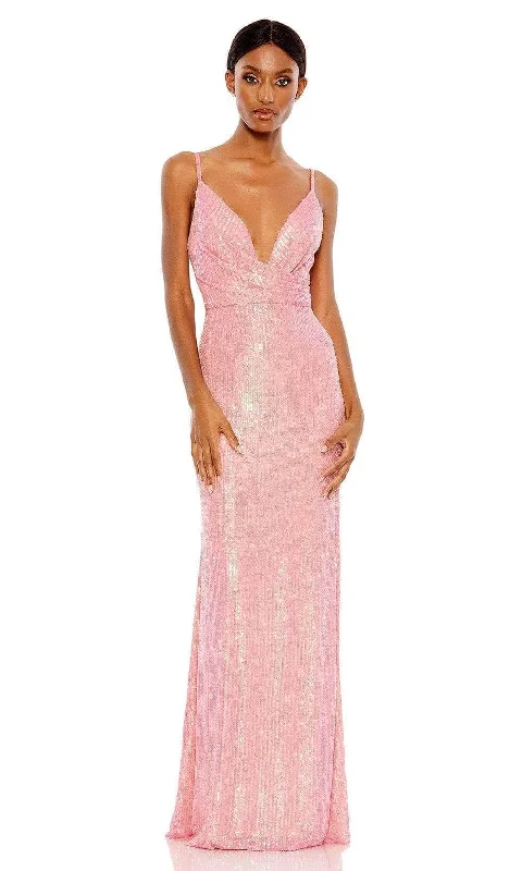 Ieena Duggal - 26945 Plunging Sequined Long Gown