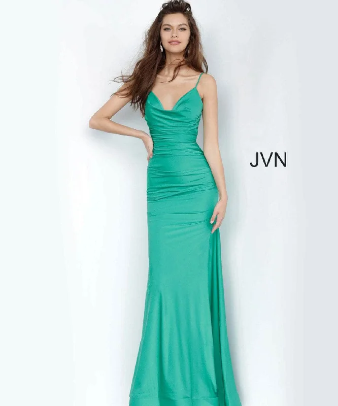 Jovani JVN00968ASC - Ruched Bodice Trumpet Prom Dress