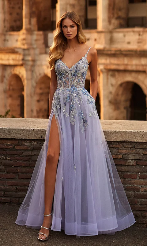La Femme Long Lavender A-Line Prom Dress 32288