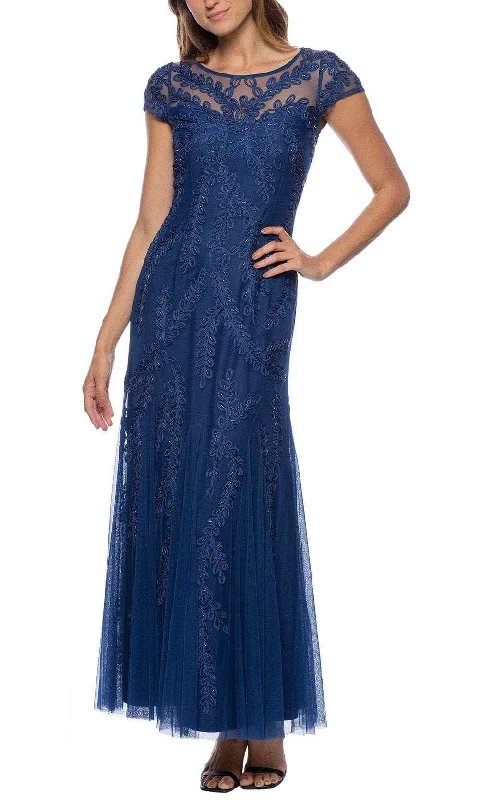 Marina 267853 - Cap Sleeve Embellished Evening Gown