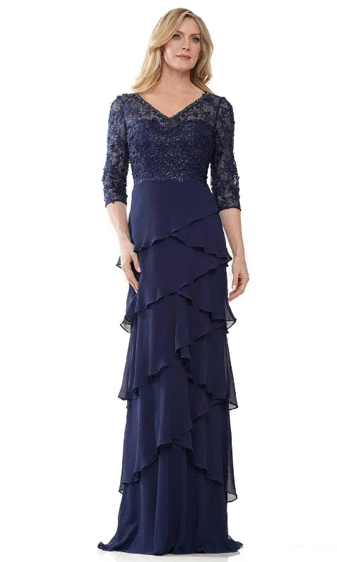 Marsoni by Colors MV1244 - Laced Quarter Sleeve Formal Gown