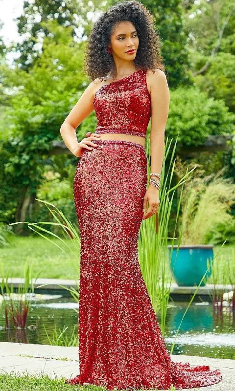 Mori Lee 47023 - Two-piece Asymmetric Gown