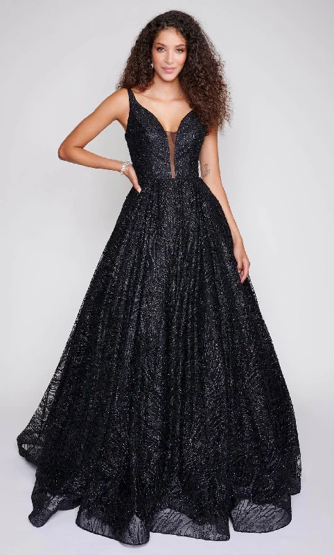 Nina Canacci 8220 - A-line Glitter-Showered Long Gown