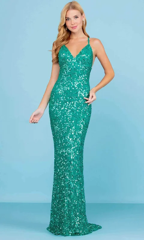 SCALA - 47542 Sequined Sheath Dress